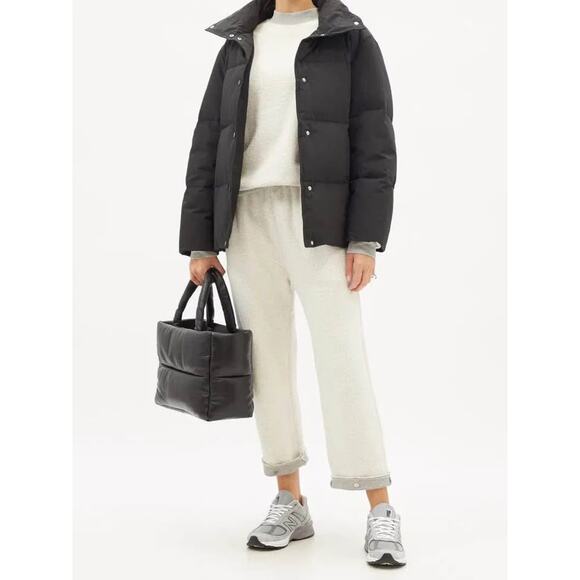 Stand Studio Lamb Leather Puffer Classic Black Modern Shoulder Bag
